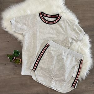 Anthropologie We are Sundays 2 Piece Heather Grey Sweatshirt Set